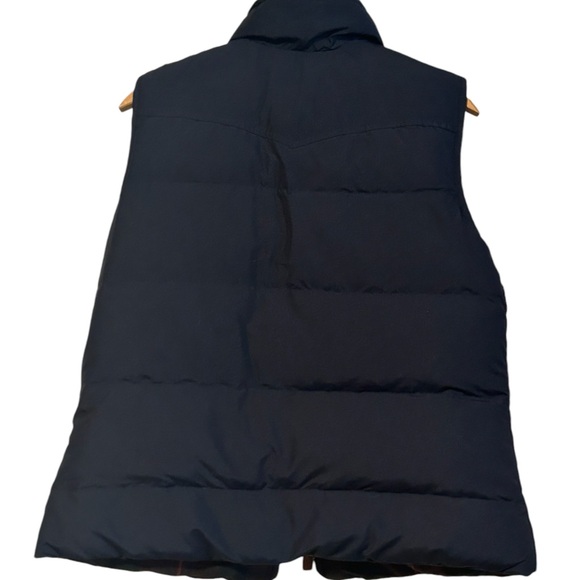 Lauren Ralph Lauren Down Feather Reversible Navy Plaid Vest Size Large - Picture 3 of 5